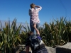Ondersteuning op de Pancake rocks