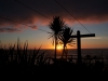 Zonsondergang bij onze Bach on the beach