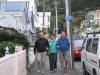 San met de mannen in Wellington